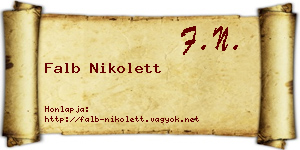 Falb Nikolett névjegykártya
